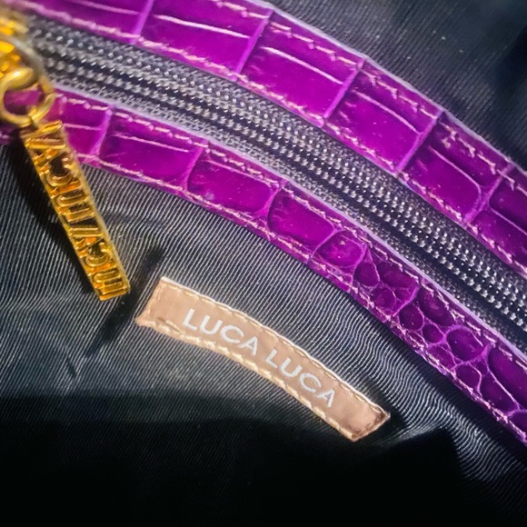 LUCA LUCA Purple/Black Flap Shoulder Bag - Picture 8 of 10